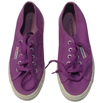 Pre-owned Superga Cloth Trainers In Purple