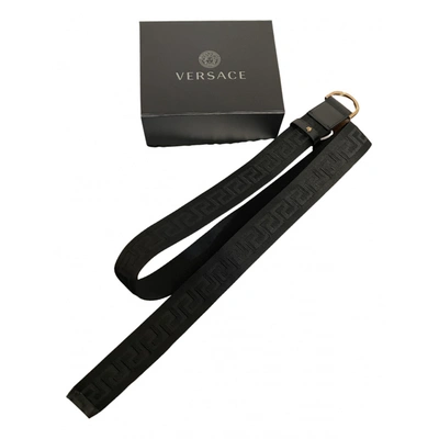 Cloth belt Versace Black size 85 cm in Cloth - 30091507