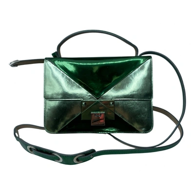 Pre-owned Jimmy Choo Rebel Leather Handbag In Green