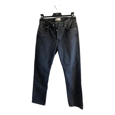 Pre-owned Officine Generale Straight Jeans In Grey