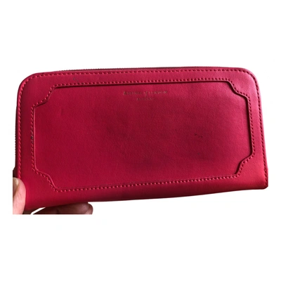 Pre-owned Aspinal Of London Leather Wallet In Pink