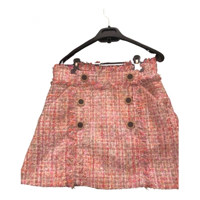 Pre owned The Kooples Tweed Mini Skirt In Pink ModeSens