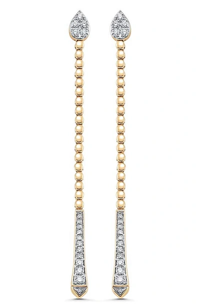 Shop Sara Weinstock Unity Reverie Diamond Linear Drop Earrings In Yellow Gold