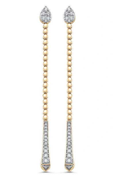 Sara Weinstock Unity Reverie Diamond Linear Drop Earrings In Yellow Gold