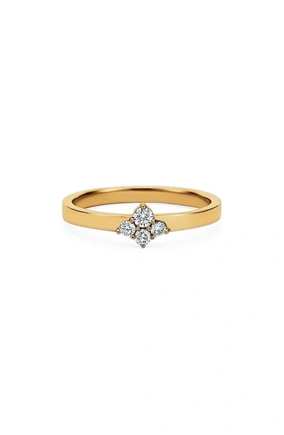 Shop Sara Weinstock Dujour 4-diamond Cluster Band Ring In Yellow Gold