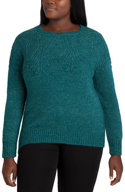 Shop Adyson Parker Pullover In Peacock Teal Combo