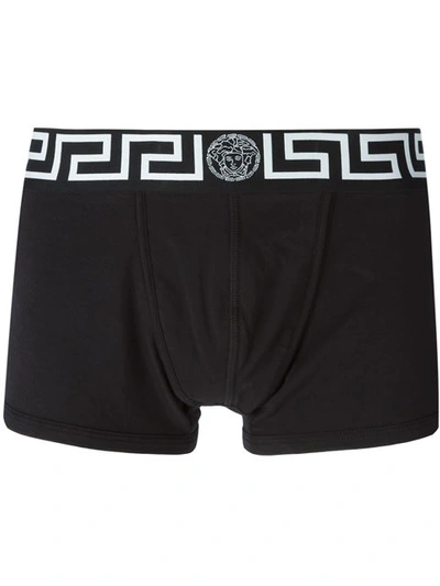 Versace Greca Waistband Boxers - Black