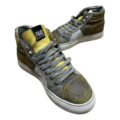 Pre-owned P448 Leather Trainers In Yellow