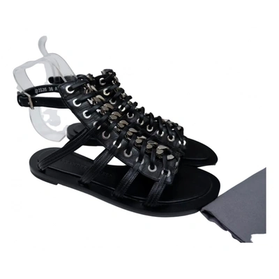 ALEXANDER MCQUEEN Pre-owned Leather Sandal In Black