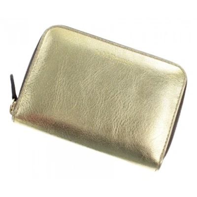 Pre-owned J & M Davidson Leather Wallet In Gold