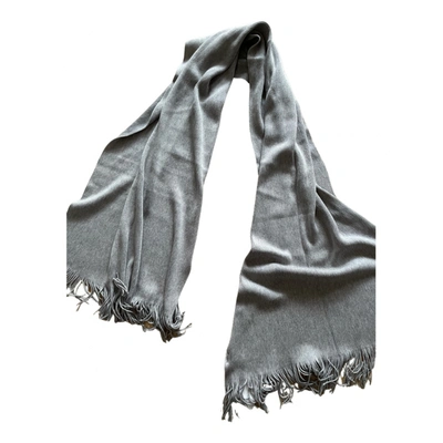 Pre-owned Malo Wool Scarf & Pocket Square In Grey