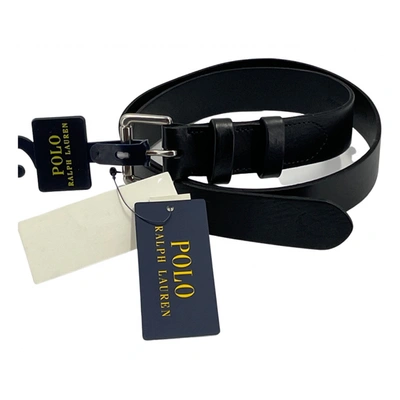 Pre-owned Polo Ralph Lauren Leather Belt In Black