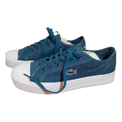 Pre-owned Lacoste Cloth Trainers In Blue