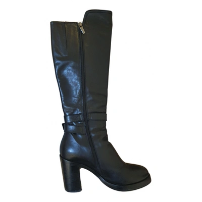 Pre-owned Laura Bellariva Leather Boots In Black
