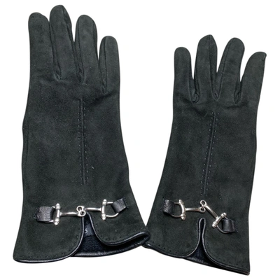 Pre-owned Gucci Gloves In Black