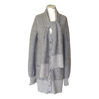 Pre-owned Chloé Wool Cardigan In Grey