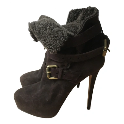 LE SILLA Pre-owned Leather Ankle Boots In Brown