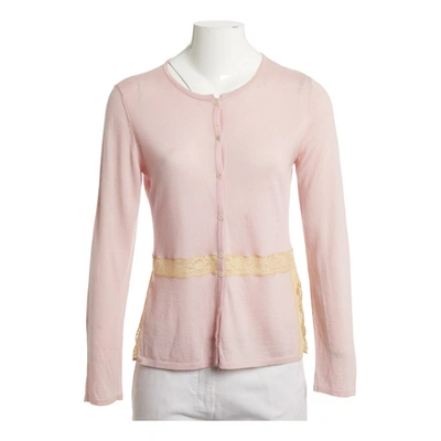 Pre-owned Valentino Cashmere Cardigan In Pink