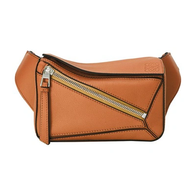 Shop Loewe Mini Puzzle Bumbag In Tan