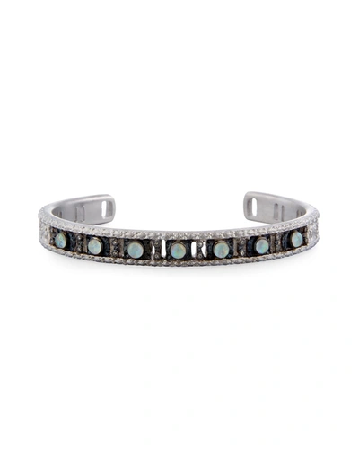 Shop Armenta New World Opal Triplet Cuff Bracelet With Diamonds In Silver