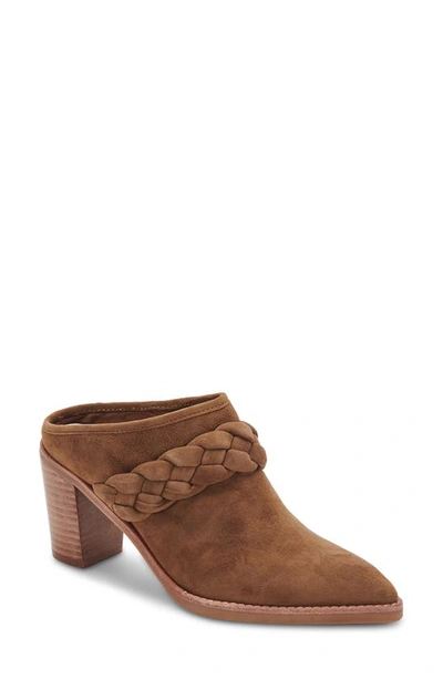 Shop Dolce Vita Serla Mule In Dark Brown Suede