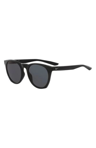 Shop Nike Essential Horizon 51mm Sunglasses In Black/silver/polarized Grey
