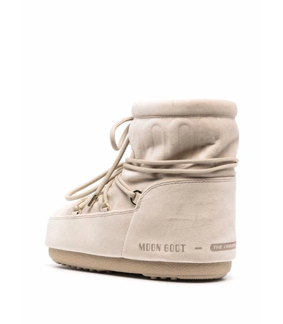 Shop Moon Boot Mars Velvet Boots Beige In Neutral