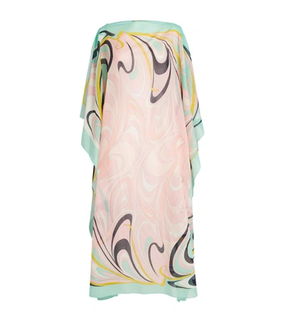 Shop Emilio Pucci Patterned Kaftan In Pink