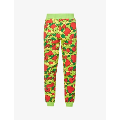 Shop A Bathing Ape Camouflage-print Mid-rises Cotton-jersey Jogging Bottoms In Multi