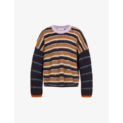 Shop Stine Goya Lucs Striped Knitted Jumper In Stripes Multi