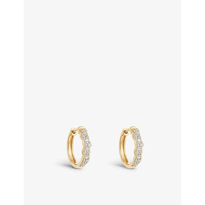 Astley Clarke Interstellar Medium 14ct Rose-gold And Diamond Hoop Earrings In 14ct Yellow Gold