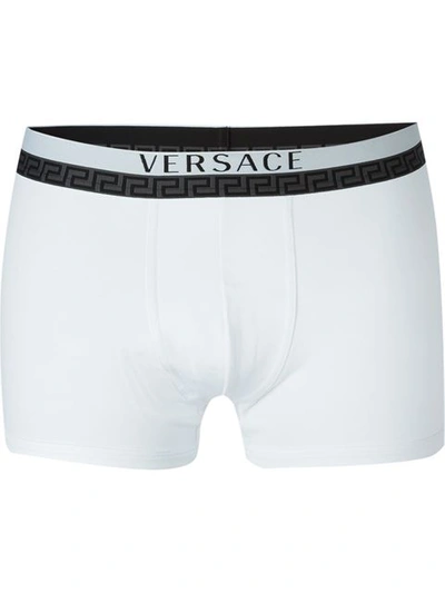 Versace Greca Three-pack Boxers In White