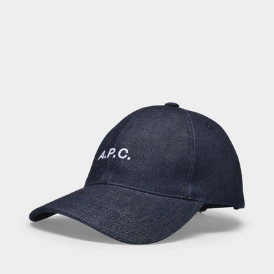 Shop Apc Charlie Hat In Blue