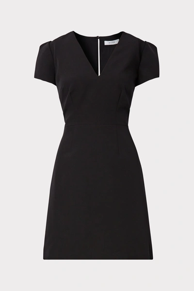 Shop Milly Cady Atalie Dress In Black