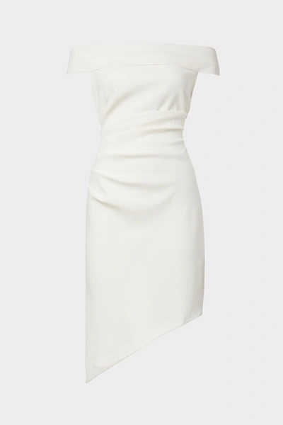 Shop Milly Ally Cocktail Dress In Ecru