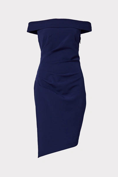 Shop Milly Ally Cocktail Dress In Navy