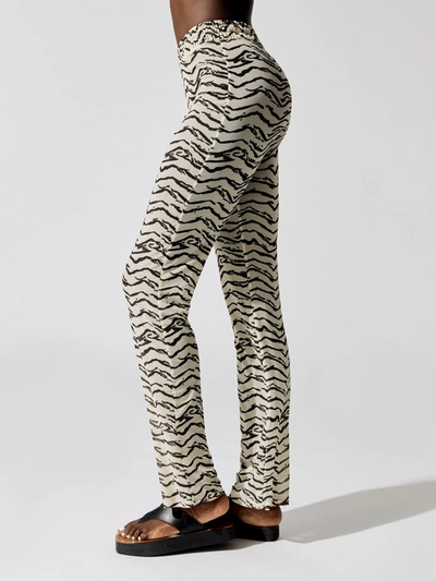 Shop Weworewhat Smocked Mesh Pant In Off White Tiger
