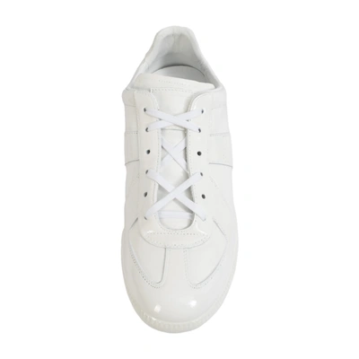 Shop Maison Margiela Replica Patent Leather Sneakers In White