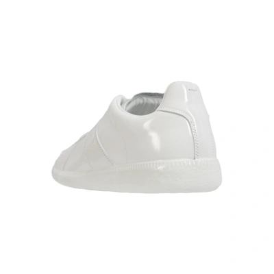 Shop Maison Margiela Replica Patent Leather Sneakers In White