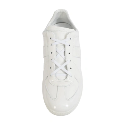 Maison Margiela Replica Patent Leather Sneakers In White In White
