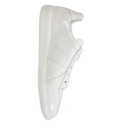 Shop Maison Margiela Replica Patent Leather Sneakers In White