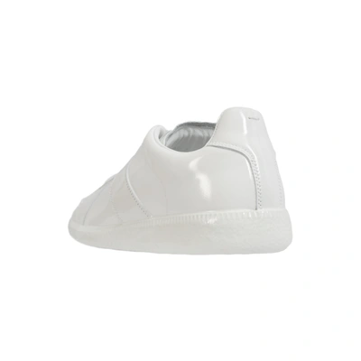 Maison Margiela Replica Patent Leather Sneakers In White In White