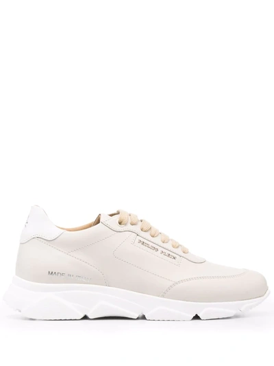 Shop Philipp Plein Lace-up Low-top Sneakers In Nude