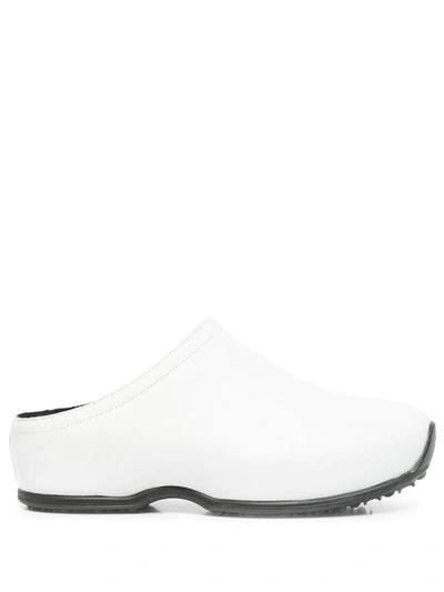 Shop Rosetta Getty Two-tone Leather Sneakers In White