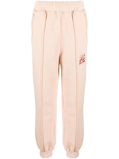 Shop Philosophy Di Lorenzo Serafini Piped-trim Logo Track Pants In Nude