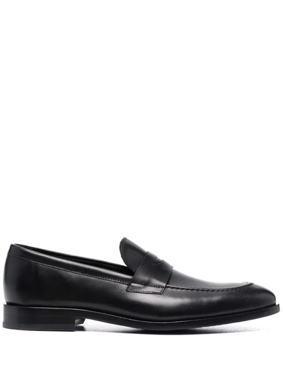 Shop Ps By Paul Smith Almond-toe Loafers In Schwarz