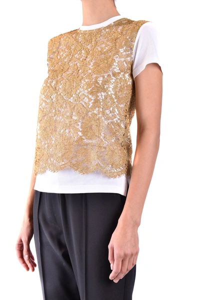 Shop Valentino Tshirt Short Sleeves In Gold