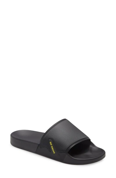 Shop Raf Simons Astra Logo Slide Sandal In Black