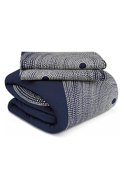 Shop Marimekko Fokus Comforter & Sham Set In Dark Blue