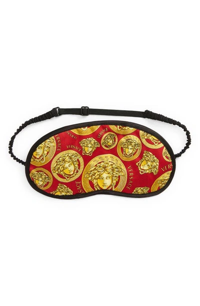 Shop Versace Medusa Amplified Eye Mask In Red-gold